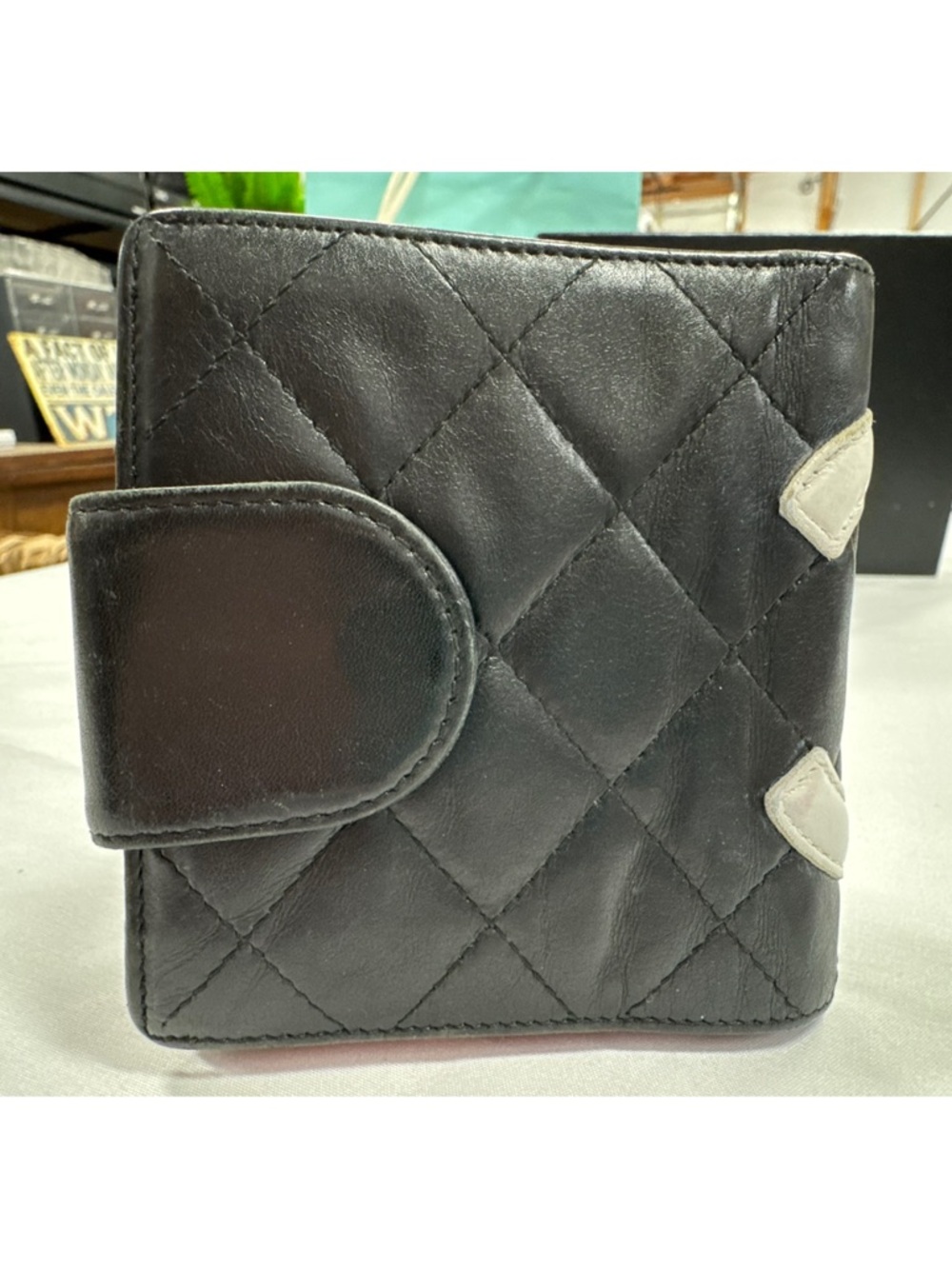 CHANEL Black Camden Double Sided Leather Calf Skin Wallet Small - Picture 3 of 9
